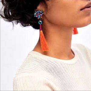 Orange Indian Shagle Earrings ROYALTY JEWELS CUTE